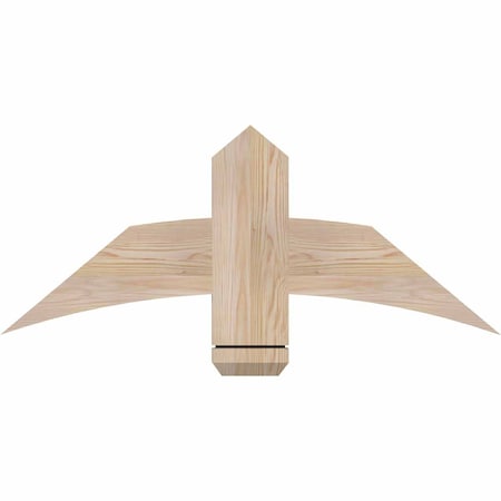 Ekena Millwork Bellingham Smooth Timber Gable Bracket, Douglas Fir, 36"W x 15"H x 1 1/2"D x 5 1/2"F, 10/12 Pitch GBW036X15X0206BEL00SDF
